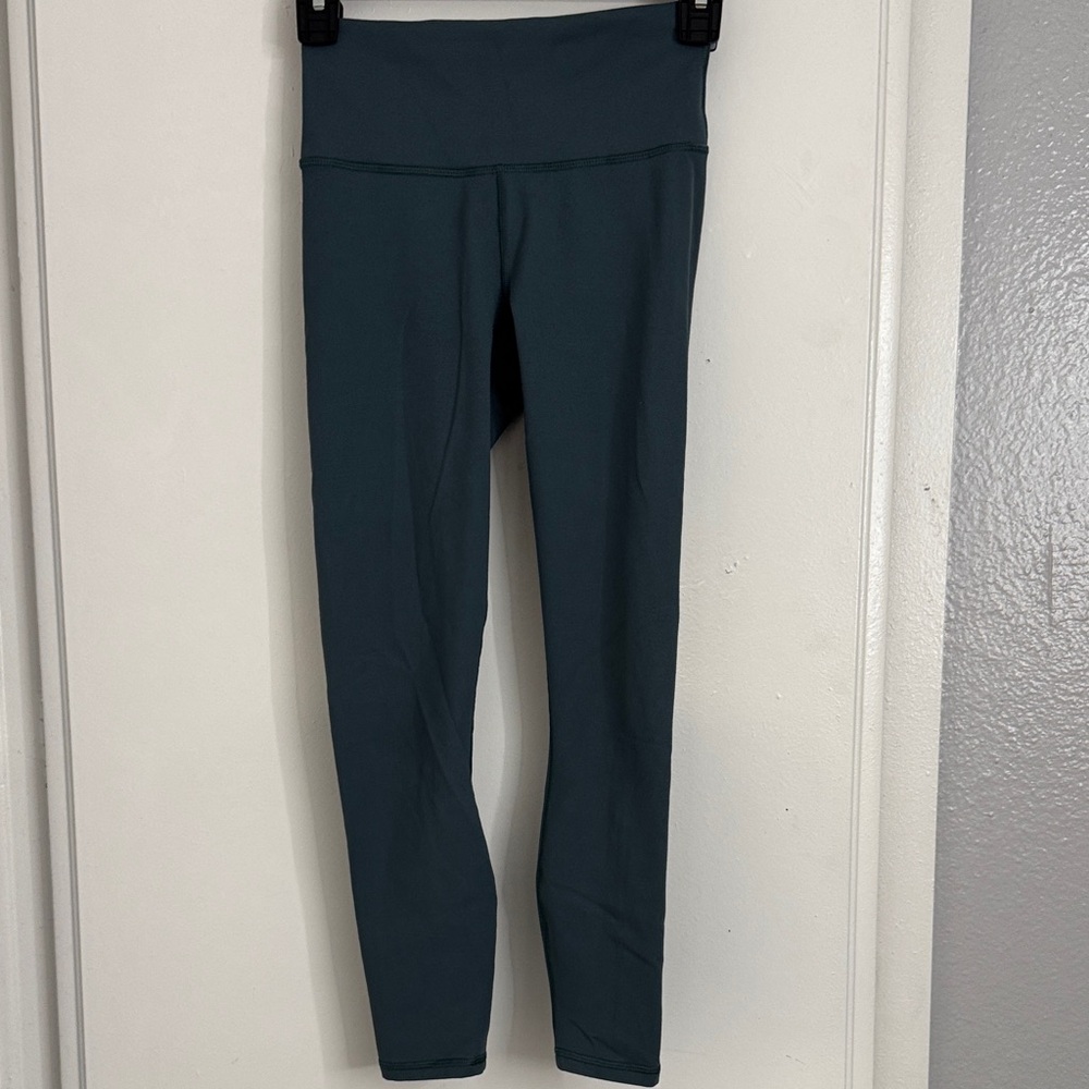 Fabletics Teal Power Hold 7/8 High-Waisted Leggings